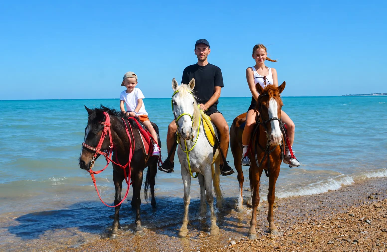 Paseo a caballo por playa y desierto