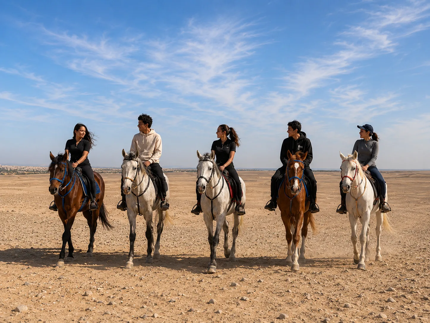 Paseo a caballo por playa y desierto
