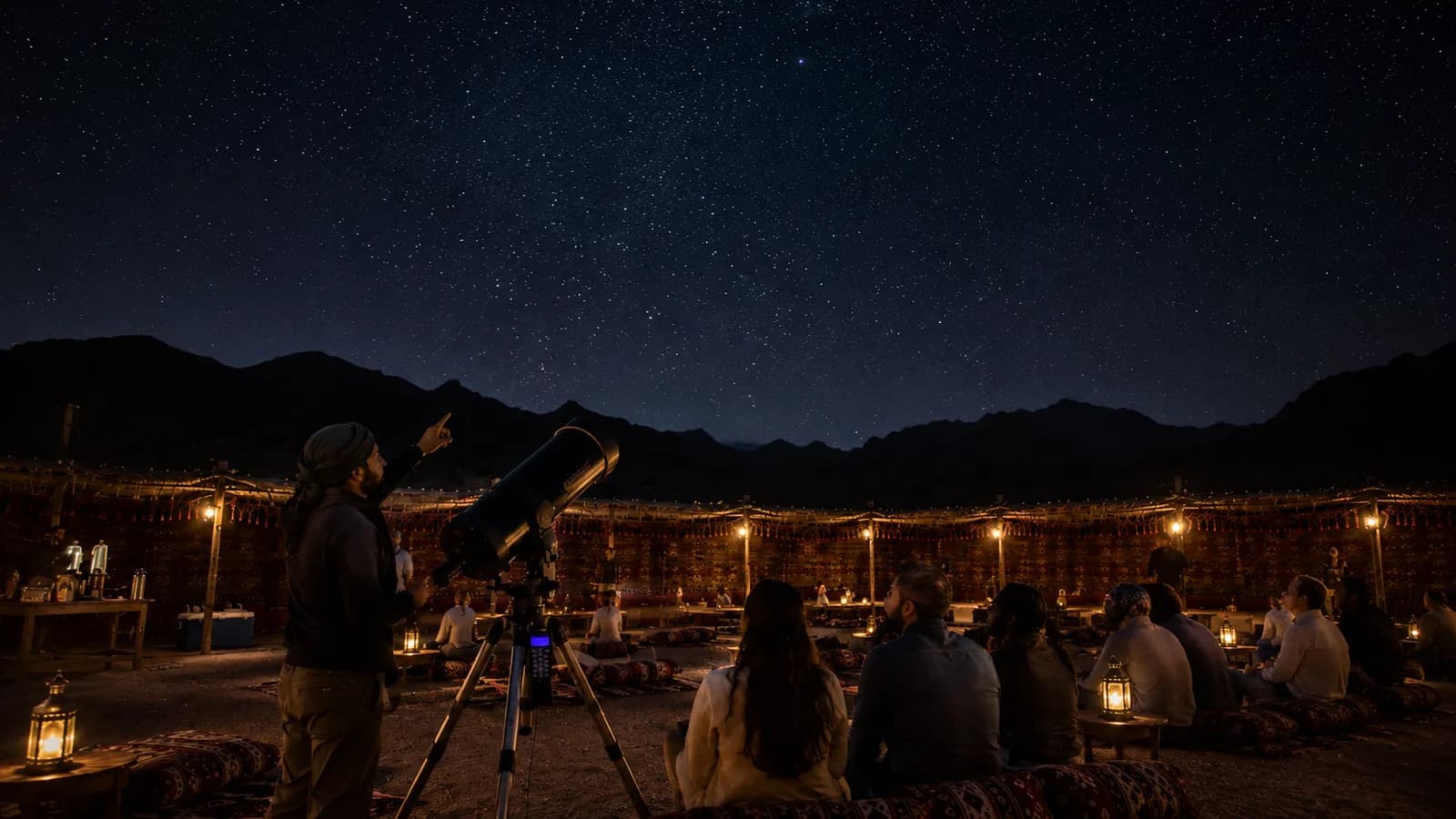 Safari de estrellas con cena beduina