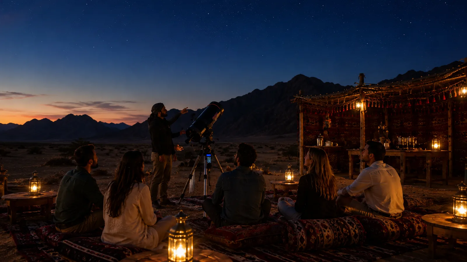 Safari de estrellas con cena beduina